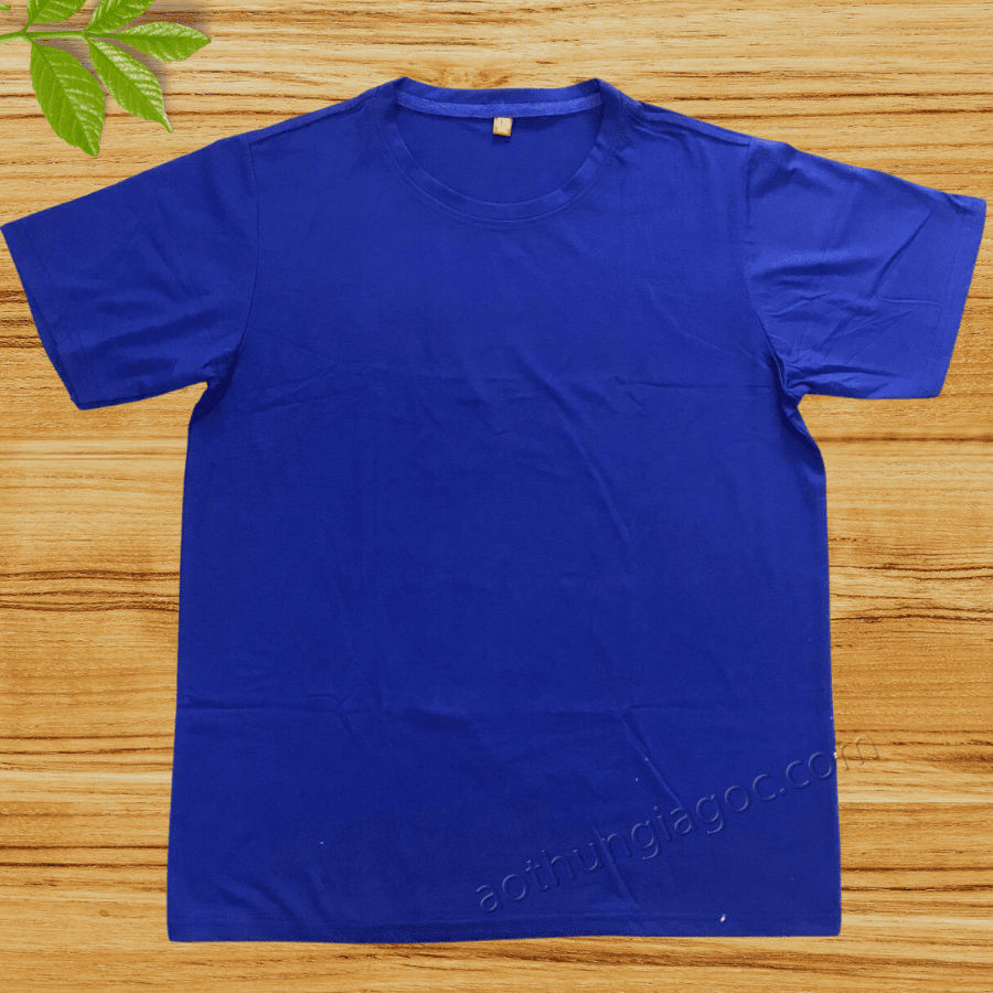 Áo Thun Cotton 4 Chiều 65/35 Màu Xanh Bích